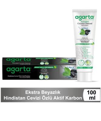 Agarta Doğal Aktif Karbonlu Diş Macunu 100 ML
