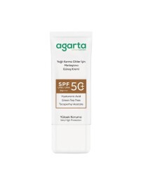 Agarta Doğal Yağlı Karma Ciltler için Matlaştırıcı Güneş Kremi Spf50+ 50 ML