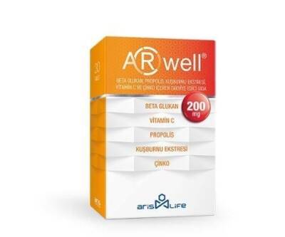 Arwell Beta Glukan - Vitamin C - Propolis - Çinko 30 Tablet