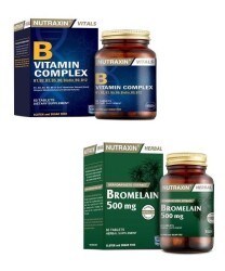 En uygun fiyatlarla Nutraxin B Complex 60 Tablet + Bromelain Ananas 60 Kapsül