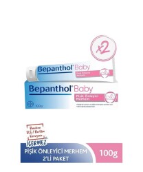 Bepanthol Baby Pişik Önleyici Merhem 100 gr 2li Paket L Sls, Parfüm, Koruyucu Içermez