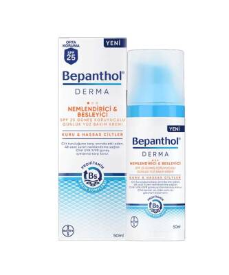 Bepanthol Derma Nemlendirici SPF 25 Güneş Koruyuculu Günlük Yüz Bakım Kremi 50 ML