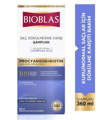 Bioblas Procyanidin + Biotin Saç Dökülmesine Karşı Şampuan 360 ml