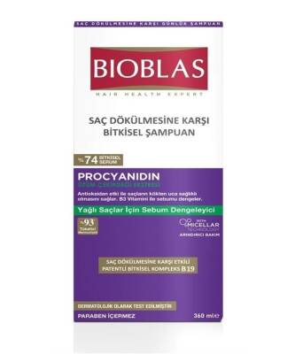 Bioblas Procyanidin Saç Dökülmesine Karşı Yağlı Saçlar İçin Bitkisel Şampuan 360 ML