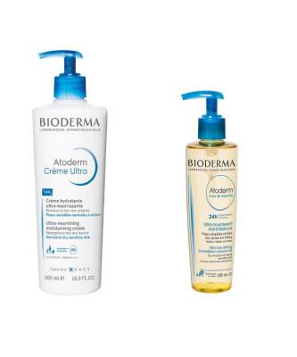 Bioderma Atoderm Creme Ultra 500 ML- Bioderma Atoderm Shower Oil 200 ML
