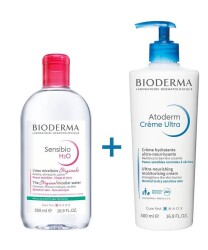 Bioderma Atoderm Creme Ultra 500 ML- Bioderma Sensibio H2O 500 ML