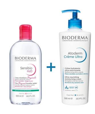Bioderma Atoderm Creme Ultra 500 ML- Bioderma Sensibio H2O 500 ML