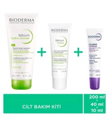 Bioderma Sebium İzokit Set - Sebium Hydra Cleanser 200 ml + Sebium Hydra 40 ml + Cicabio Lip Repair 10 ml