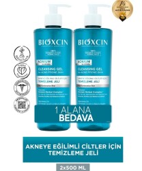 Bioxcin Acnium Sebum Dengeleyici Yüz Yıkama Jeli 500 ml + 500 ml Avantaj Paket - Bioxcin