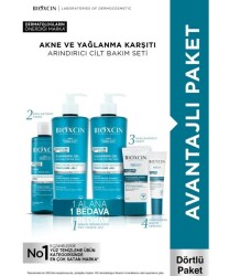 En uygun fiyatlarla Bioxcin Acnium Tüm Cilt Tipleri İçin Akne Karşıtı Yüz Temizleme Jeli + Tonik + Krem + Serum Seti