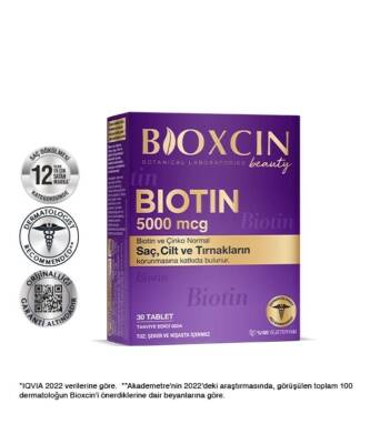 Bioxcin Biotin 5000 Mcg 30 Tablet - 1