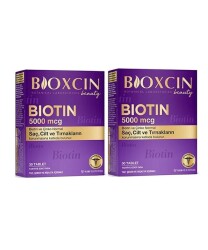 En uygun fiyatlarla Bioxcin Biotin 5000 Mcg 30 Tablet 2'li Avantajlı Paket