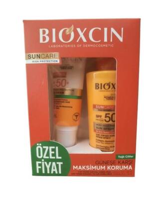 Bioxcin Sun Care Yağlı Ciltler İçin Güneş Kremi SPF50+ 50 ML- Bioxcin Sun Care Sprey SPF50+ 200 ML
