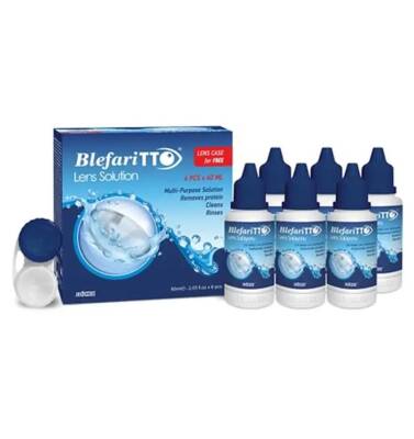 BlefariTTO Lens Solüsyonu 6'lı 60 ML - Lens Kabı Hediyeli