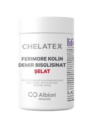 Chelatex Ferimore Kolin Demir Bisglisinat Şelat 30 Kapsül