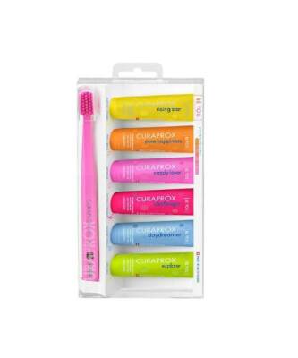 Curaprox Be You Beyazlatıcı 10 ML 6'lı Karma Set+5460 Pembe Diş Fırçası