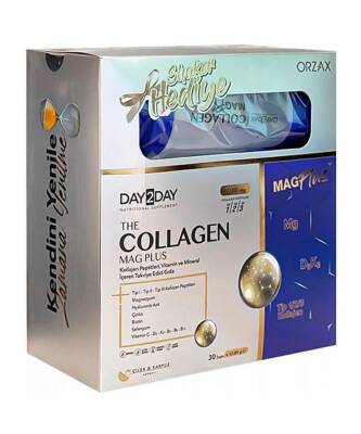 Day2Day Collagen Mag Plus Çilek Karpuz Aromalı 30 Saşe + Shaker Hediyeli - 1