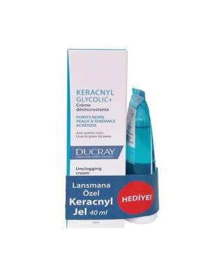 Ducray Keracnyl Glycolic Cream 30 ML+ Keracnyl Jel 40 ML Hediye