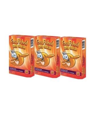 Easy Fishoil Beta Glukan Karişik Meyve Aromali Çiğnenebilir 30 Jel Form x 3 Adet