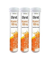 En uygun fiyatlarla Efervit Vitamin C 1000 Mg 20 Efervesan Tablet x 3 Adet