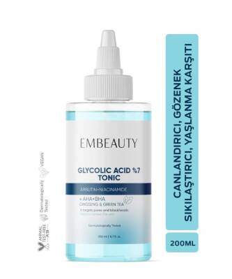 Embeauty Leke Karşıtı Canlandırıcı Ve Gözenek Sıkılaştırıcı Glikolik Asit Tonik 200 ml