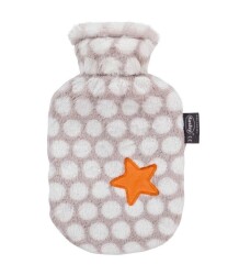 Fashy Termofor Kılıflı Çocuk Sıcak Su Torbası Benekli Turuncu Yıldız 0,8 Litre