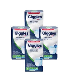 En uygun fiyatlarla GİGGLES Yetişkin Emici Külot Large 30'lu 4 Paket (120 ADET)
