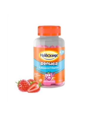 Haliborange Softies Kalsiyum D Vitamini Çilek Aromalı 60 Softies