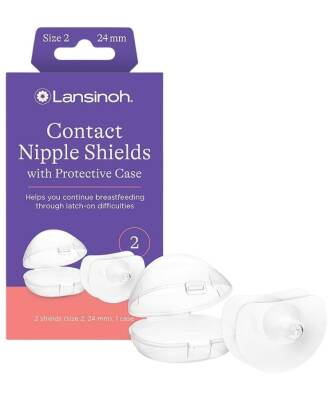 Lansinoh 2'li Silikon Göğüs Ucu Koruyucu 24 mm