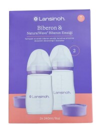 En uygun fiyatlarla Lansinoh Natural Wave 240 ml 2'li Biberon Seti