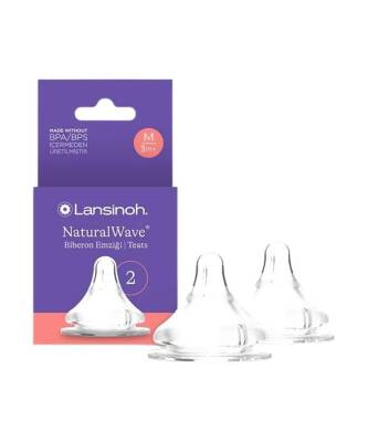 Lansinoh Natural Wave Orta Akış Biberon Emziği