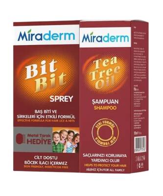 Miraderm Bit Bit Şampuan 150 ml + Bit Bit Sprey 100 ml Tedavi Kiti