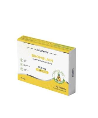 Miraderm Bromelain 500 mg 30 Tablet