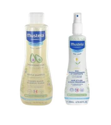 Mustela Banyo Seti Papatya Özlü Şampuan 500 ML + Mustela Saç ve Vücut Spreyi 200 ML
