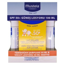 En uygun fiyatlarla Mustela Spf 50 Faktör 100 ML Güneş Kremi Set + 50 ML Bebek Losyonu Ve 50 ML Hassas Temizleme Jeli