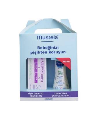 Mustela Vitamin Barrier 1.2.3 Pişik Kremi 50 ml + Yenidoğan Şampuan 50 ml Hediye