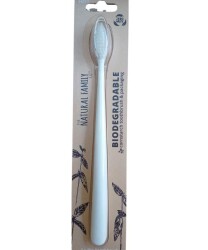 En uygun fiyatlarla Natural Family Co. Biodegradable Cornstarch Toothbrush&Packarging Diş Fırçası - Beyaz