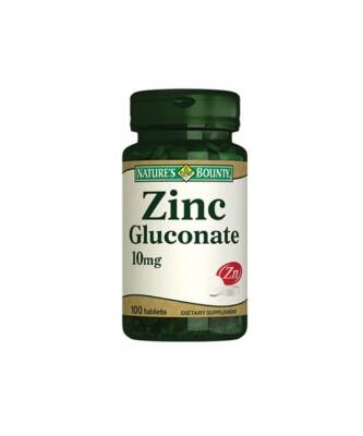 Nature's Bounty Zinc Gluconate 10 mg 100 Tablet