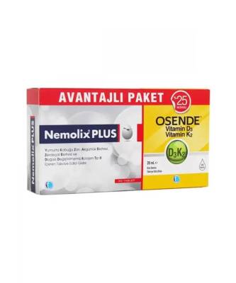 Nemolix Plus 30 Tablet + Osende D3k2 20ml Damla - Avantajlı Paket