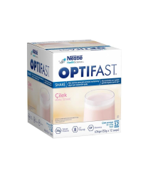 En uygun fiyatlarla Nestle Optifast Çilek Aromalı Milk Shake 53 gr x 12 Saşe