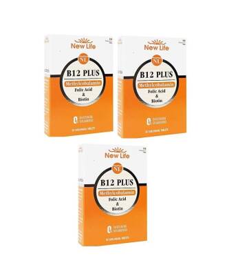 New Life B12 Plus Methylcobalamin 60 Tablet x 3 Adet