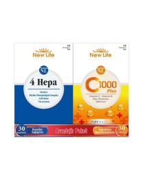 New Life C 1000 Plus 30 Tablet + New Life 4 Hepa 30 Kapsül