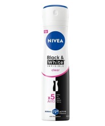 En uygun fiyatlarla Nivea Black White Invisible Clear Deodorant Kadın 150 ML