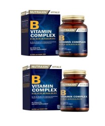 Nutraxin B Complex Vitamin 60 Kapsül x 2 Adet - Nutraxin