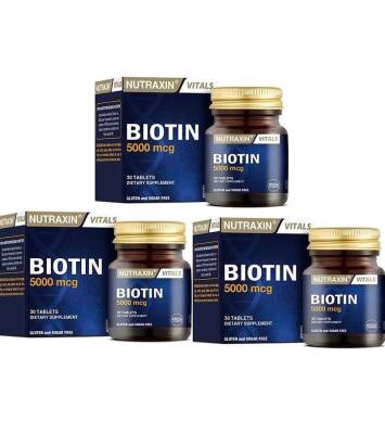 NUTRAXİN BİOTİN 5000 MCG 30 TABLET x 3 ADET