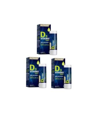 Nutraxin D3 Vitamin Damla 1000 Iu 10 ML x 3 Adet