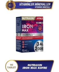 En uygun fiyatlarla Nutraxin Iron Max 3 Al 2 Öde 90 Tablet