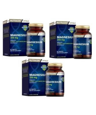 Nutraxin MAGNESIUM 250 MG TABLET x 3 Adet