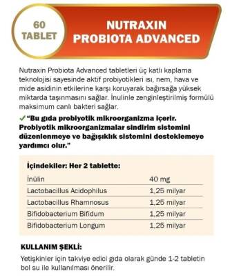 Nutraxin Probiota Advanced 60 Tablet