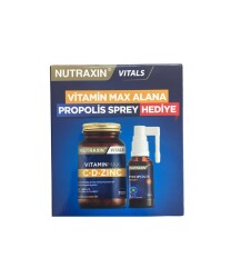 Nutraxin Vitamin Max C-D-Zinc 60 Tablet + Propolis Spray 30 ML - Nutraxin